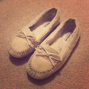 Cream moccasins