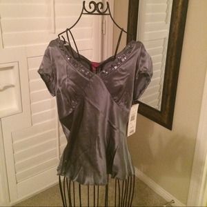 Silver sequin top