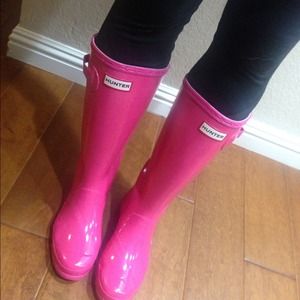 Hunter rain boots Sz 6.5/7 pink