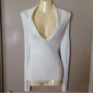 Sexy Ivory V Neck Sweater & DKNY Sweater