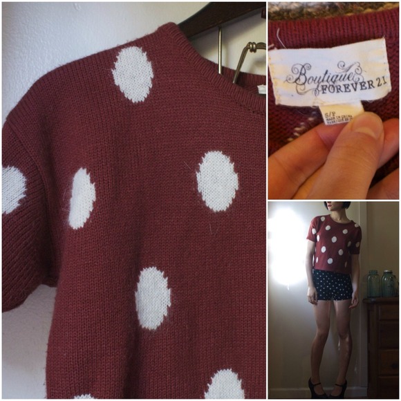 ❌ SOLD ❌ 🎉HP🎉Forevr 21 Boutique Angora Crop - Picture 2 of 3