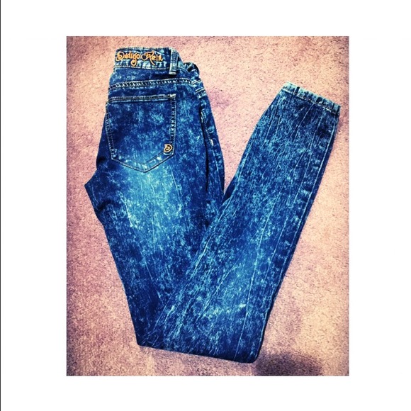 Blue Acid Wash Skinny Jeans / Jeggings