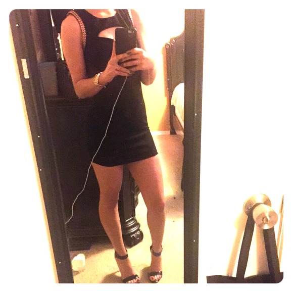 Gold & black fitted dress