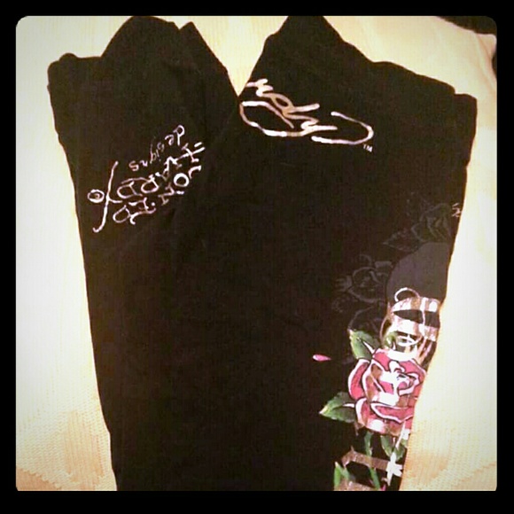 Ed Hardy stretch pants size large NWOT