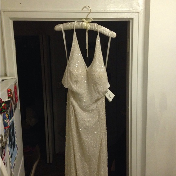 SEQUIN OFF WHITE DRESS