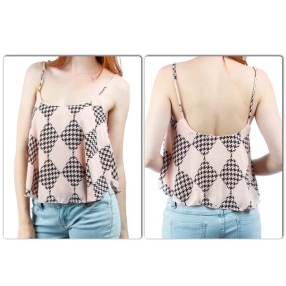 Pink & Black Crop Top