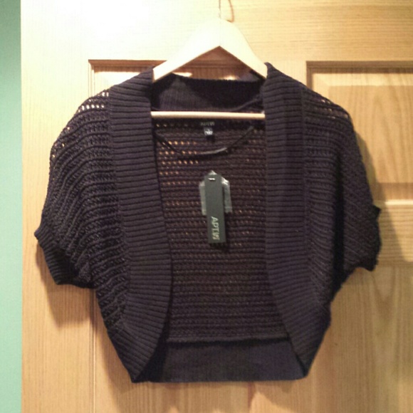 NWT Black Open-knit Cardigan