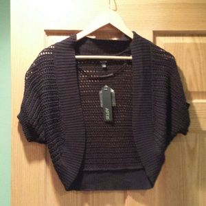 NWT Black Open-knit Cardigan