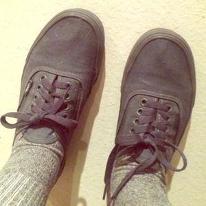 Limited edition Gray Vans Authentic Shoes