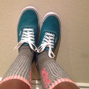 Teal Vans Authentic Shoes