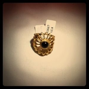 Matte gold ring