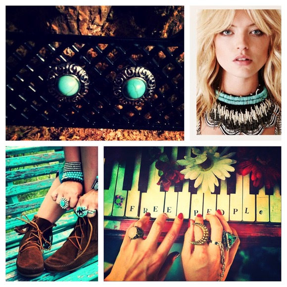 Free People Jewelry - Free People ' silver and turquoise earrings!