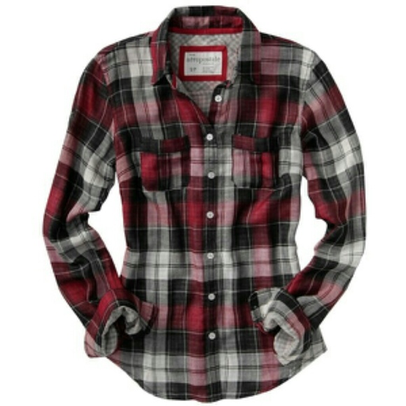 Aeropostale Woman's Long Sleeve Plaid Shirt