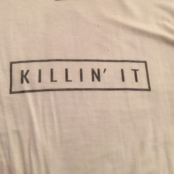 Brandy Melville "Killin' It" White Tee (Exclusive)