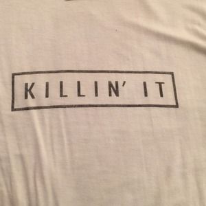 Brandy Melville "Killin' It" White Tee (Exclusive)