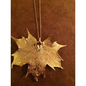 A real leaf dipped in 24k gold
