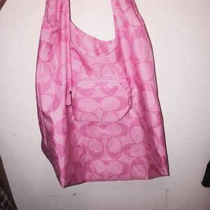 Packable Coach Shopper Tote