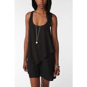 Silence & Noise Layered Tank Dress in Black