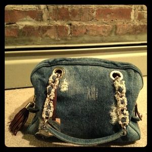 🎯FLASH SALE! auth.- D&G Multi-zip Denim Satchel