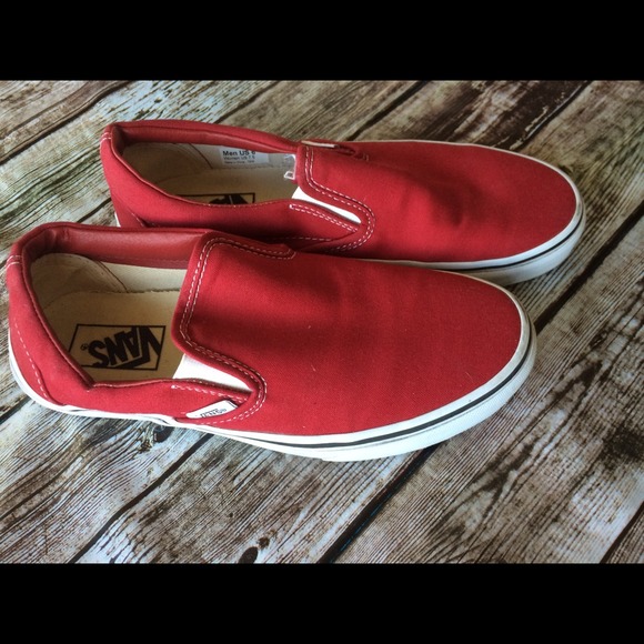 Red vans worn once