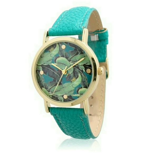 ☆HP×2☆ Olivia Pratt Teal/Tropical Leather Watch - Picture 4 of 4
