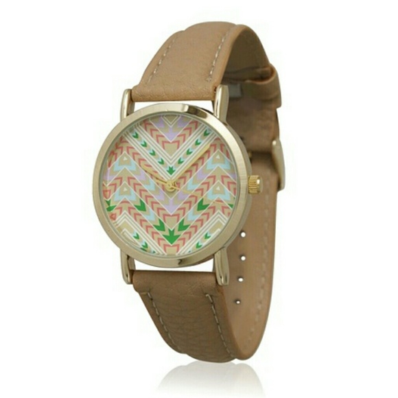 ☆HP☆ Aztec Tan/Multi Leather Watch - Picture 3 of 3