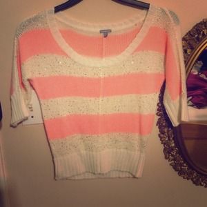 Pink & Cream Sweater
