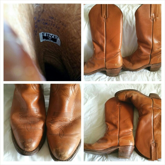 Frye Other - Men's Vintage Frye Distressed Cowboy Boots. Size 9