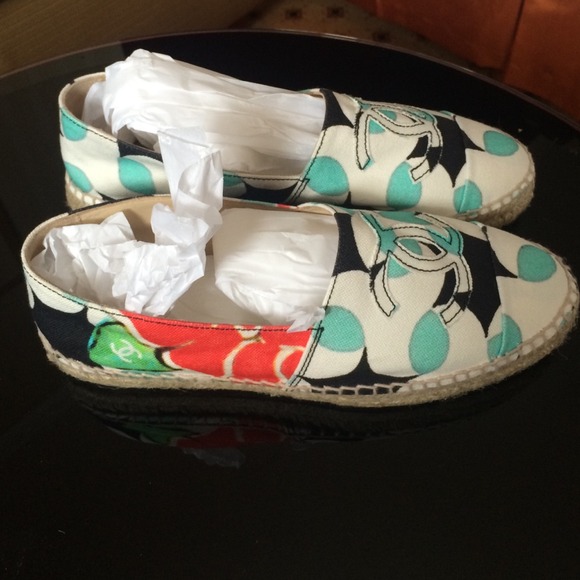 Chanel RARE SS15 Espadrille- printed silk size 39 - Picture 2 of 3