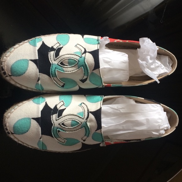 Chanel RARE SS15 Espadrille- printed silk size 39 - Picture 3 of 3