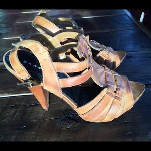 Trouvé butterscotch platform scrappy sandals.