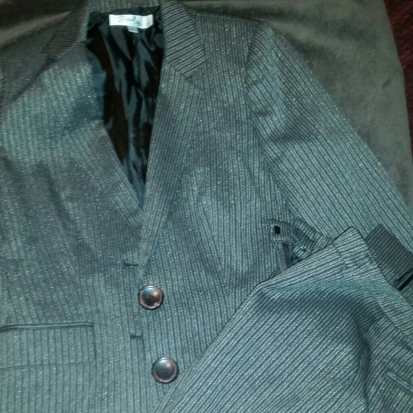 NWOT Grey Suit with Shimmering Stripes