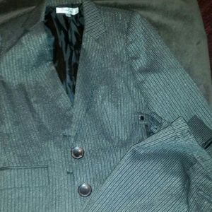 NWOT Grey Suit with Shimmering Stripes