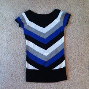 Striped scoop neck