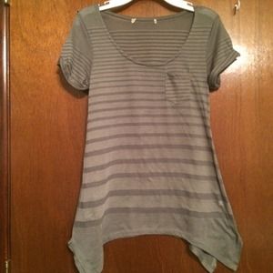 American Rag Dark Green Striped Top