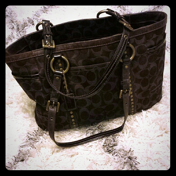Brown coach purse authentic