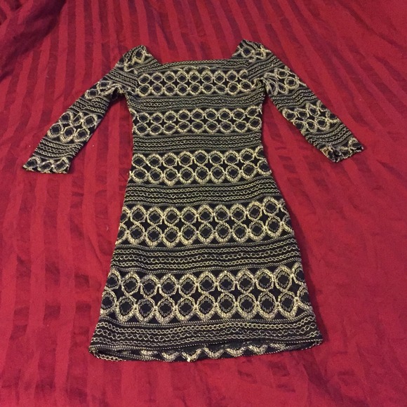 Black and gold dress