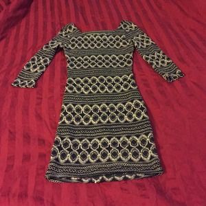 Black and gold dress