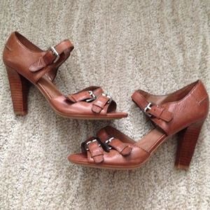 Nine West Shoes - Nine West leather summer heeled sandal Nine West Shoes - Nine West leather summer heeled sandal