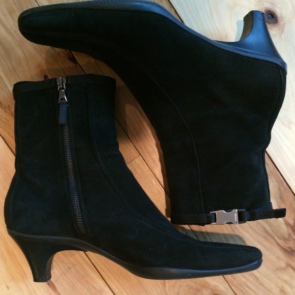 Prada Boots - PRADA black suede