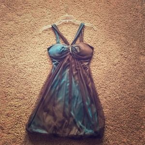 Blue&brown dress