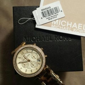 Michael Kors Parker Gold-Tone Tortoise Watch