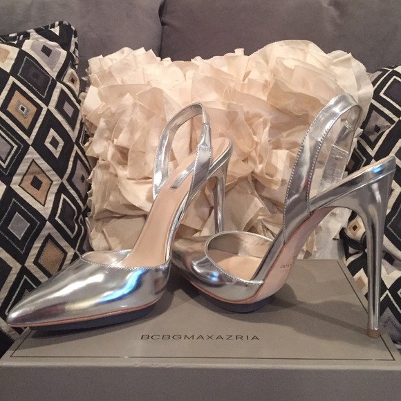BCBGMAXAZRIA Silver Pumps - Picture 1 of 4