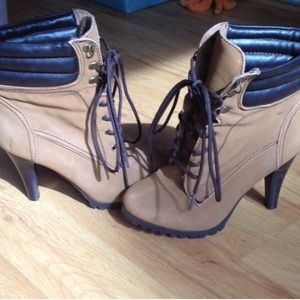 High heel timberland boots