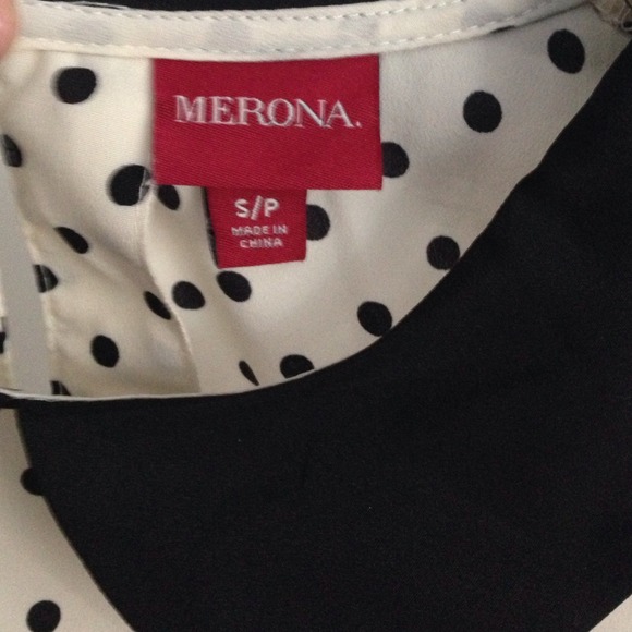 Merona Tops - Merona polka dot collared blouse Merona Tops - Merona polka dot collared blouse