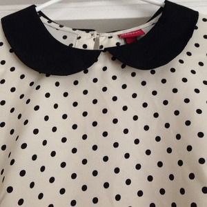 Merona Tops - Merona polka dot collared blouse Merona Tops - Merona polka dot collared blouse