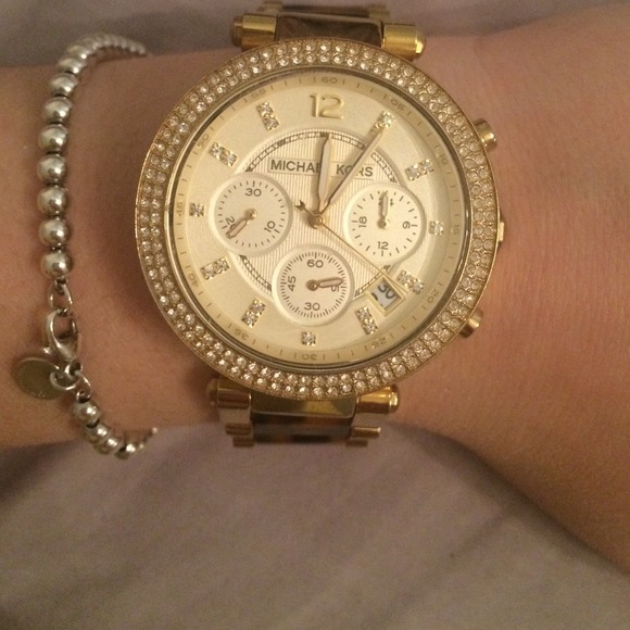Michael Kors Tortoise Shell/Gold Watch. LOWERED