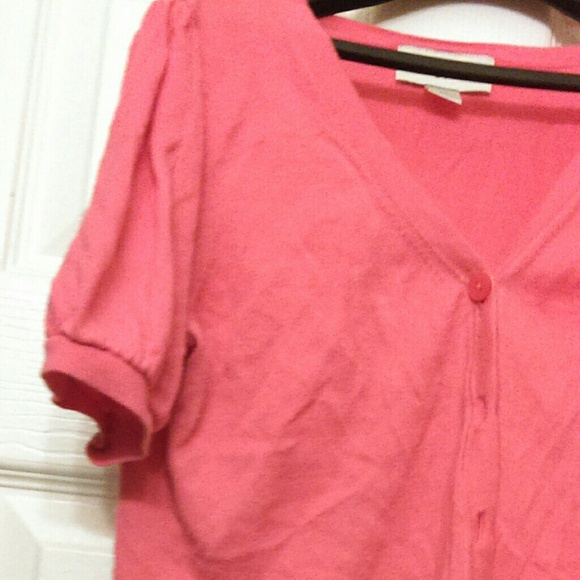 Coral cap sleeve sweater cover