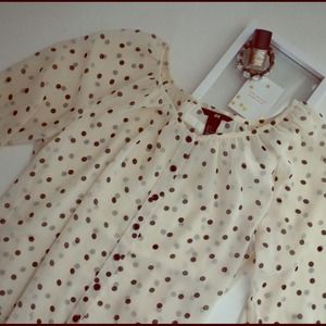H&M polka dot sheer top