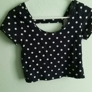 Forever 21 Polka Dot Crop Top